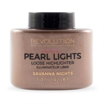 MAKEUP REVOLUTION PEARL LIGHTS LOOSE HIGHLIGTER SAVANNA NIGHTS ILUMINATOR PUDRA la reducere