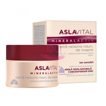 ASLAVITAL MINERAL ACTIV NETEZIRE RIDURI CREMA DE NOAPTE la reducere