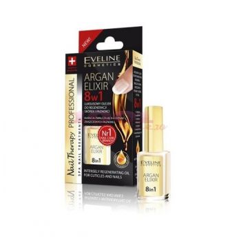 EVELINE COSMETICS ARGAN ELIXIR 8 IN 1 TRATAMENT NUTRITIV PENTRU UNGHII SI CUTICULE