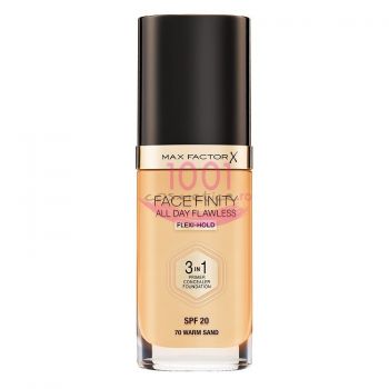 MAX FACTOR FACEFINITY ALL DAY FLAWLESS 3 IN 1 FOND DE TEN WARM SAND 70