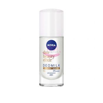 NIVEA BEAUTY ELIXIR DEOMILK DRY 48H ANTI-PERSPIRANT DEODORANT ROLL ON FEMEI la reducere