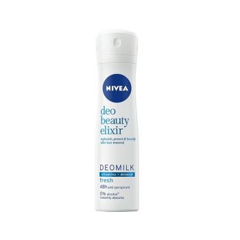 NIVEA BEAUTY ELIXIR DEOMILK FRESH 48H ANTI-PERSPIRANT DEODORANT SPRAY FEMEI la reducere