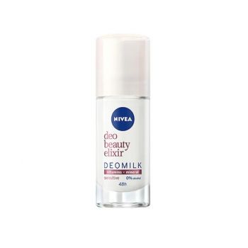 NIVEA BEAUTY ELIXIR DEOMILK SENSITIVE 48H ANTI-PERSPIRANT DEODORANT ROLL ON FEMEI ieftin