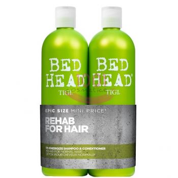 TIGI BED HEAD DUMB URBAN RE-ENERGIZE SAMPON 750 ML + BALSAM 750 ML SET de firma original