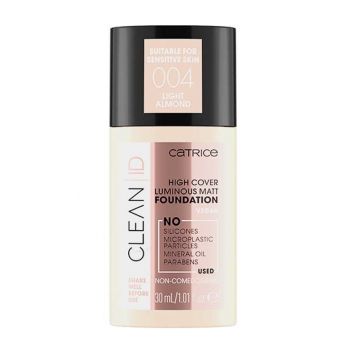 CATRICE CLEAN ID HIGH COVER LUMINOUS MATT FOUNDATION FOND DE TEN LIGHT ALMOND 004