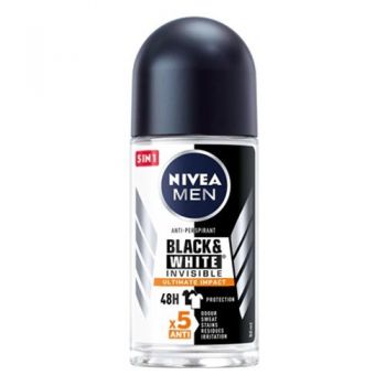 NIVEA MEN BLACK & WHITE INVISIBLE ULTIMATE IMPACT 48H PROTECTION ROLL ON ieftin