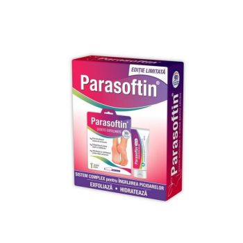 PARASOFTIN SET INGRIJIRE PICIOARE SOSETE EXFOLOANTE SI CREMA PENTRU CALCAIE