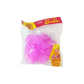 Burete de baie tip floare, cu bile de sapun in fibre, Barbie - Lionesse ieftina