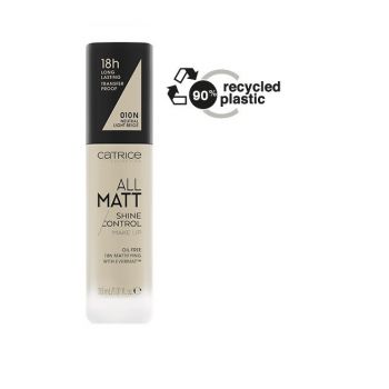 CATRICE ALL MATT SHINE CONTROL MAKE UP FOND DE TEN MATIFIANT NEUTRAL LIGHT BEIGE 010 N de firma original