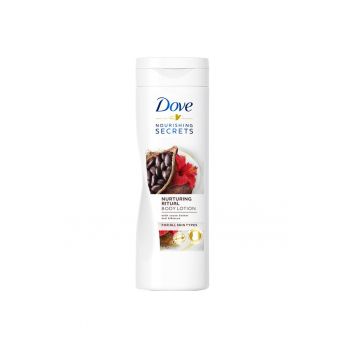 DOVE NOURISHING SECRETS CU UNT DE CACAO SI HIBISCUS BODY LOTION (Optiuni de comanda: 400ml) de firma originala