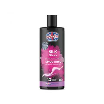 RONNEY SILK SLEEK PROFESSIONAL SHAMPOO SMOOTHING SAMPON PROFESIONAL PENTRU PAR SUBTIRE SI LIPSIT DE VOLUM 300 ml ieftin