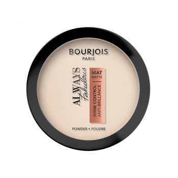 BOURJOIS ALWAYS FABULOUS SHINE CONTROL MATTE PUDRA COMPACTA PORCELAIN 50 de firma original