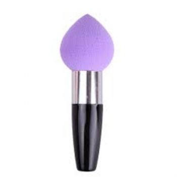 Burete makeup cu maner, pentru fondul de ten, black + purple