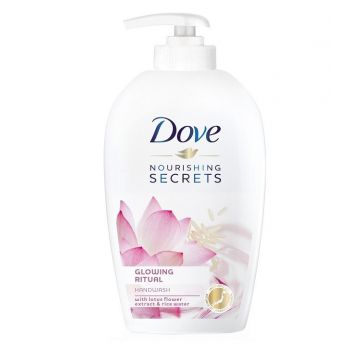 DOVE SAPUN LICHID CU POMPITA GLOWING RITUAL WITH LOTUS FLOWER EXTRACT & RICE WATER la reducere