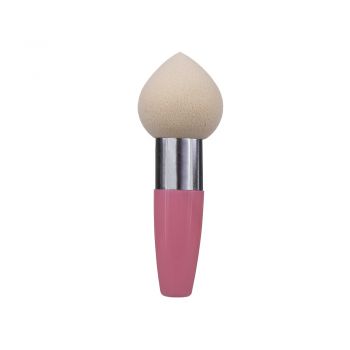 Burete makeup cu maner, pentru fondul de ten, beige + pink