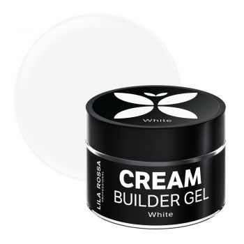 Gel de constructie, Lila Rossa, Cream Builder Gel, White, 15 g