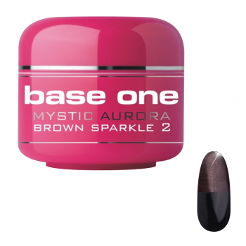 Gel UV color Base One, Mystic Aurora, brown sparkle 02, 5 g