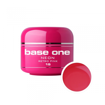 Gel UV color Base One, Neon, retro pink 15, 5 g ieftin