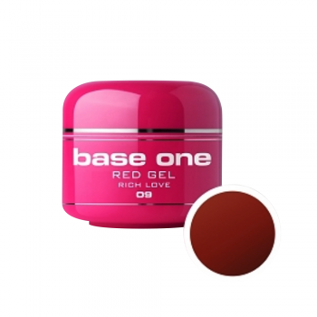 Gel UV color Base One, Red, rich love 09, 5 g