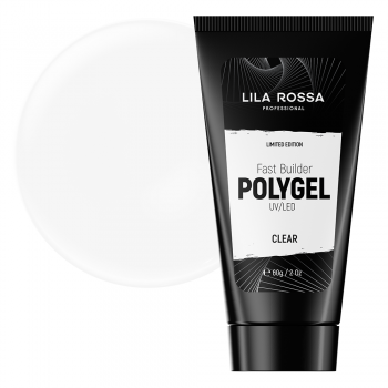 Polygel Lila Rossa Premium, 60 g, Clear