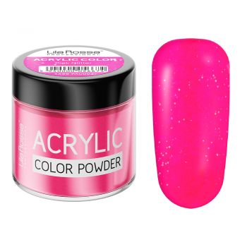 Pudra acrilica color, Lila Rossa, Pink Glitter, 7 g
