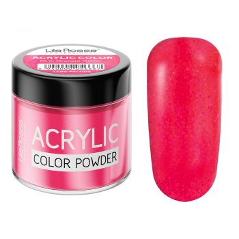 Pudra acrilica color, Lila Rossa, Pink Orange Glitter, 7 g de firma originala