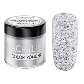 Pudra acrilica color, Lila Rossa, Silver Shimmer, 7 g de firma originala