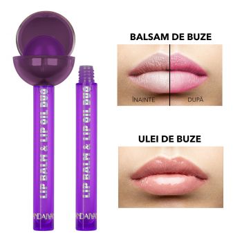Balsam si Ulei de Buze Handaiyan Lollipop Lip Balm & Lip Oil Duo #04 la reducere