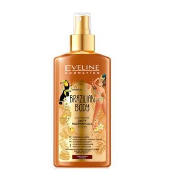 Iluminator cu particule de aur, Eveline Cosmetics, Brazilian Body, 150ml ieftina