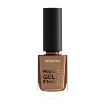 Lac pentru unghii Gerovital Beauty Magic Gel Effect Nuanta 02 Maro, 11ml de firma originala