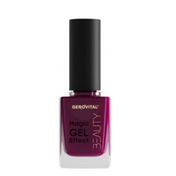 Lac pentru unghii Gerovital Beauty Magic Gel Effect Nuanta 12 Mov-Pruna, 11ml de firma originala