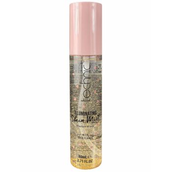 Spray Iluminator Fixare Machiaj cu particule de aur Technic Skin Mist, 80 ml