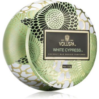 VOLUSPA Japonica Holiday White Cypress lumânare parfumată în placă