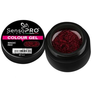 Gel UV Colorat Magic Red 5ml, SensoPRO Milano de firma original