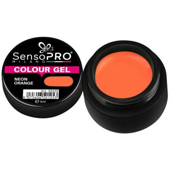 Gel UV Colorat Neon Orange 5ml, SensoPRO Milano Gel UV Colorat Neon Orange 5ml, SensoPRO Milano
