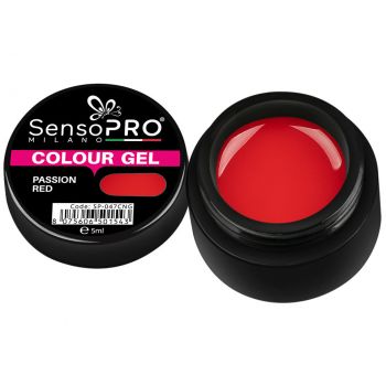Gel UV Colorat Passion Red 5ml, SensoPRO Milano de firma original