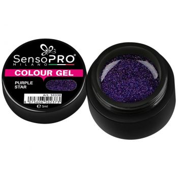 Gel UV Colorat Purple Star 5ml, SensoPRO Milano de firma original