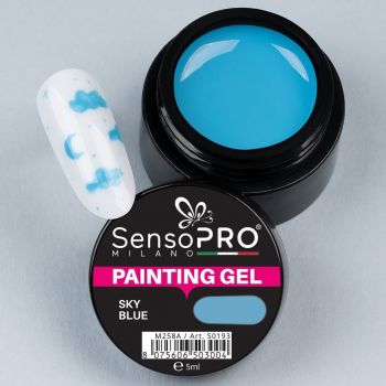 Gel UV Pictura Unghii Sky Blue 5ml, SensoPRO Milano la reducere