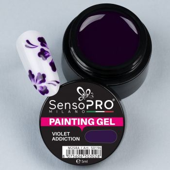 Gel UV Pictura Unghii Violet Addiction 5ml, SensoPRO Milano