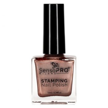 Lac de Unghii pentru Stampila, SensoPRO Milano, Rose Gold 10ml