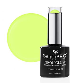 Oja Semipermanenta Neon Glow SensoPRO Milano #01 Delicious Lime, 10ml de firma originala