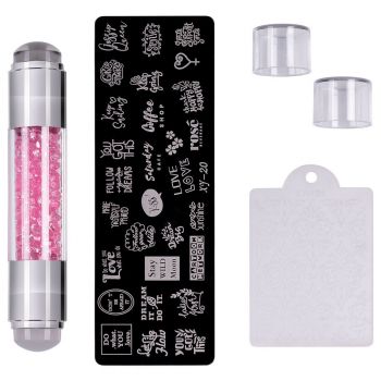 Set Stampila Unghii + Matrita Crystal Nail Art, XY-20 - SensoPRO Milano