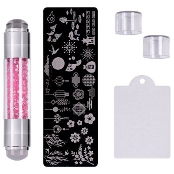 Set Stampila Unghii + Matrita Crystal Nail Art, XY-23 - SensoPRO Milano