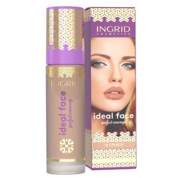 Fond de ten Ingrid Cosmetics Ideal Face Perfect Coverage 16 Peach, 30 ml