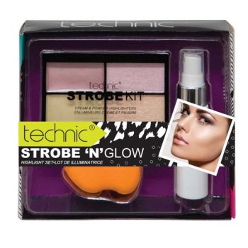 Set Make-Up Cu 3 Produse Technic Strobe N Glow Highlight Set la reducere