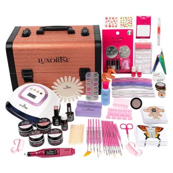Kit Unghii False cu Gel SensoPRO Milano 15ml si Geanta LUXORISE - Promotie #12 + CADOU 15 Pensule Manichiura SensoPRO Milano