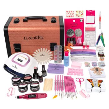 Kit Unghii False cu Gel SensoPRO Milano 15ml si Geanta LUXORISE - Promotie #12 + CADOU 15 Pensule Manichiura SensoPRO Milano