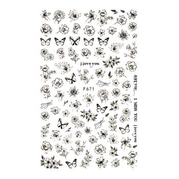 Abtibild Unghii SensoPRO Milano Eclipse Butterfly, model F671