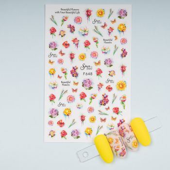 Abtibild Unghii SensoPRO Milano Flower Frame, model F648