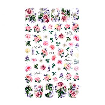 Abtibild Unghii SensoPRO Milano, Unlimited Flowers F667